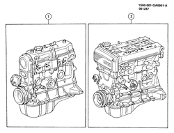 MOTOR 4 CILINDROS Chevrolet Nova 1985-1988 S ENGINE ASM-1.6L L4 (1.6-4)(LC9)