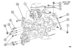 STARTER-GENERATOR-IGNITION-ELECTRICAL-LAMPS Chevrolet Camaro 1988-1991 F GENERATOR MOUNTING-V8 (5.0F,5.7-8,5.0E)(LB9,L98,L03)