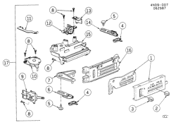 BODY MOUNTING-AIR CONDITIONING-AUDIO/ENTERTAINMENT Buick Skylark 1985-1986 N A/C & HEATER CONTROL ASM