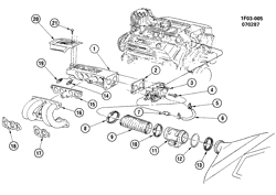 ТОПЛИВНАЯ СИСТЕМА-ВЫХЛОП-]СИСТЕМА КОНТРОЛЯ ТОКСИЧНОСТИ ВЫХЛ. ГАЗОВ Chevrolet Camaro 1985-1989 F FUEL INJECTION SYSTEM-MFI-5.0L V8 (LB9/5.0F)
