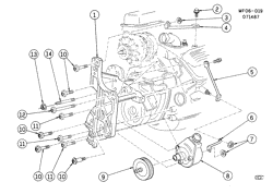 ПЕРЕДН. ПОДВЕКА, УПРАВЛ. Chevrolet Camaro 1988-1988 F STEERING PUMP MOUNTING-5.0L,5.7L V8 (L03/5.0E,LB9/5.0F,L98/5.7-8)