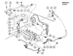 TÔLE AVANT-CHAUFFERETTE-ENTRETIEN DU VÉHICULE Buick Century 1987-1987 A HOSES & PIPES/HEATER-2.8L V6 (LB6/2.8W)(C60)