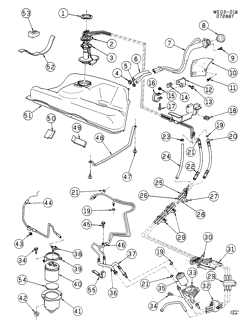 FUEL SYSTEM-EXHAUST-EMISSION SYSTEM Buick Riviera 1988-1989 E FUEL SUPPLY SYSTEM