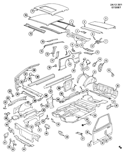 BODY MOLDINGS-SHEET METAL-REAR COMPARTMENT HARDWARE-ROOF HARDWARE Pontiac 6000 1982-1987 A27 SHEET METAL/BODY