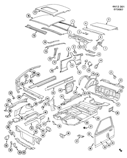 BODY MOLDINGS-SHEET METAL-REAR COMPARTMENT HARDWARE-ROOF HARDWARE Buick Century 1982-1988 A27 SHEET METAL/BODY