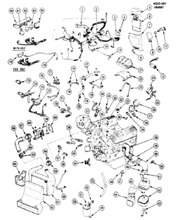 SISTEMA DE COMBUSTÍVEL-ESCAPE-SISTEMA DE EMISSÕES Buick Regal 1986-1987 G EMISSION CONTROLS-V6 (LC2/3.8-7) TURBO