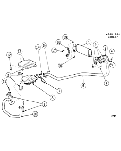 FUEL SYSTEM-EXHAUST-EMISSION SYSTEM Chevrolet Monte Carlo 1985-1988 G EXHAUST SYSTEM-V8 (LG4/305H)