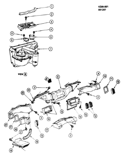 КРЕПЛЕНИЕ КУЗОВА-КОНДИЦИОНЕР-АУДИОСИСТЕМА Chevrolet Monte Carlo 1982-1988 G AIR DISTRIBUTION SYSTEM
