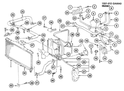 СИСТЕМА ОХЛАЖДЕНИЯ-РЕШЕТКА-МАСЛЯНАЯ СИСТЕМА Chevrolet Nova 1988-1988 S ENGINE COOLING SYSTEM (1.6-5)(LW0)
