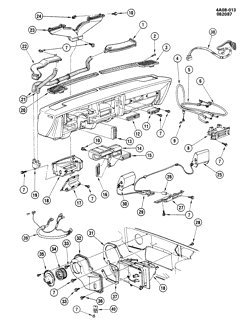 FRONT END SHEET METAL-HEATER-VEHICLE MAINTENANCE Buick Century 1982-1989 A HEATER & DEFROSTER SYSTEM (C41)