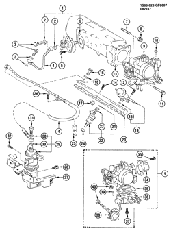 ТОПЛИВНАЯ СИСТЕМА-ВЫХЛОП-]СИСТЕМА КОНТРОЛЯ ТОКСИЧНОСТИ ВЫХЛ. ГАЗОВ Chevrolet Nova 1988-1988 S FUEL INJECTION SYSTEM PART 1 (1.6-5)(LW0)
