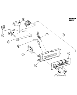 BODY MOUNTING-AIR CONDITIONING-AUDIO/ENTERTAINMENT Buick Estate Wagon 1985-1988 B A/C & HEATER CONTROL ASM