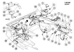 КРЕПЛЕНИЕ КУЗОВА-КОНДИЦИОНЕР-АУДИОСИСТЕМА Chevrolet Cavalier 1988-1991 J A/C CONTROL SYSTEM ELECTRICAL
