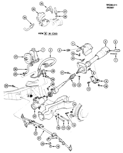 SUSPENSION AVANT-VOLANT Chevrolet Monte Carlo 1988-1988 G STEERING SYSTEM & RELATED PARTS (LB4,LG4,L69)