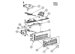 BODY MOUNTING-AIR CONDITIONING-AUDIO/ENTERTAINMENT Cadillac Cimarron 1982-1983 J A/C & HEATER CONTROL ASM