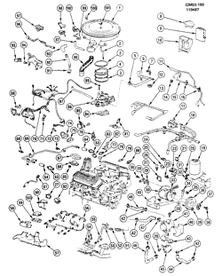 ТОПЛИВНАЯ СИСТЕМА-ВЫХЛОП-]СИСТЕМА КОНТРОЛЯ ТОКСИЧНОСТИ ВЫХЛ. ГАЗОВ Chevrolet Caprice 1987-1988 B EMISSION CONTROLS-V6 (LB4/4.3Z)