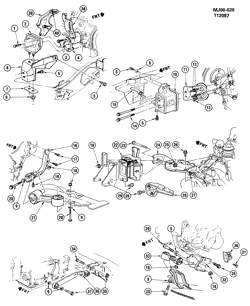 4-CYLINDER ENGINE Chevrolet Cavalier 1987-1989 J ENGINE & TRANSMISSION MOUNTING-L4 (LL8/2.0-1)