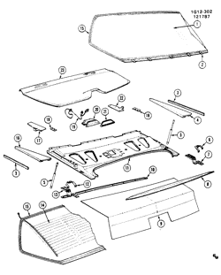 BODY MOLDINGS-SHEET METAL-REAR COMPARTMENT HARDWARE-ROOF HARDWARE Chevrolet El Camino 1987-1987 GZ37 COMPARTMENT/WINDOW & DECK LID (W/Z16)