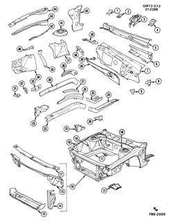 BODY MOLDINGS-SHEET METAL-REAR COMPARTMENT HARDWARE-ROOF HARDWARE Cadillac Deville 1985-1990 C SHEET METAL/BODY-ENGINE COMPARTMENT & DASH