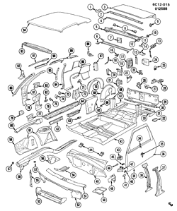 BODY MOLDINGS-SHEET METAL-REAR COMPARTMENT HARDWARE-ROOF HARDWARE Cadillac Deville 1985-1987 C23-33 SHEET METAL/BODY