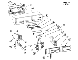 BODY MOUNTING-AIR CONDITIONING-AUDIO/ENTERTAINMENT Cadillac Seville 1986-1990 K CLUSTER ASM/INSTRUMENT PANEL