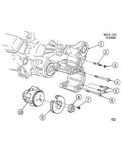 FUEL SYSTEM-EXHAUST-EMISSION SYSTEM Chevrolet Caprice 1989-1990 B A.I.R. PUMP MOUNTING-4.3L V6 & 5.0L V8 (LB4/4.3Z)(LO3/5.0E)
