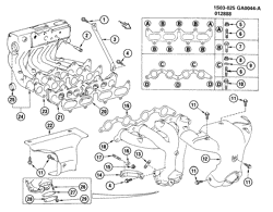 FUEL SYSTEM-EXHAUST-EMISSION SYSTEM Chevrolet Nova 1988-1988 S INTAKE & EXHAUST MANIFOLD (1.6-5)(LW0)