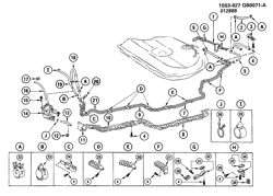 FUEL SYSTEM-EXHAUST-EMISSION SYSTEM Chevrolet Nova 1988-1988 S FUEL SUPPLY SYSTEM PIPE, HOSE, & RETAINERS (1.6-5)(LW0)