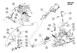 АВТОМАТИЧЕСКАЯ КОРОБКА ПЕРЕДАЧ Buick Lesabre 1987-1990 H SHIFT CONTROL/AUTOMATIC TRANSMISSION FLOOR