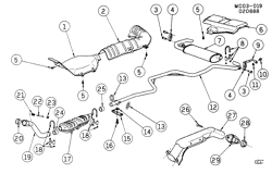 FUEL SYSTEM-EXHAUST-EMISSION SYSTEM Buick Electra 1988-1990 C EXHAUST SYSTEM-V6 3.8C(LN3)