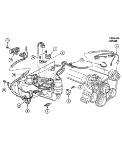 SUP. DE CARR. - AIR CLIM.- AUDIO/DIVERTISSEMENT Chevrolet Caprice 1989-1990 B A/C CONTROL SYSTEM ELECTRICAL-5.0L V8 (LO3/5.0E)