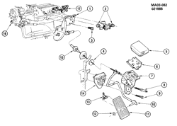 FUEL SYSTEM-EXHAUST-EMISSION SYSTEM Pontiac 6000 1987-1989 A ACCELERATOR CONTROL-V6 (LB6/2.8W)