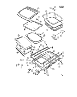 BODY MOLDINGS-SHEET METAL-REAR COMPARTMENT HARDWARE-ROOF HARDWARE Cadillac Deville 1982-1983 C SUNROOF (CF5)