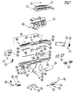 BODY MOUNTING-AIR CONDITIONING-AUDIO/ENTERTAINMENT Chevrolet Caprice 1982-1990 B AIR DISTRIBUTION SYSTEM