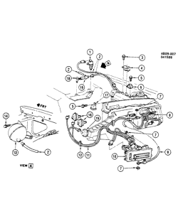 SUP. DE CARR. - AIR CLIM.- AUDIO/DIVERTISSEMENT Buick Lesabre Wagon 1989-1990 B A/C CONTROL SYSTEM (W/C60)