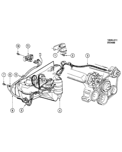 КРЕПЛЕНИЕ КУЗОВА-КОНДИЦИОНЕР-АУДИОСИСТЕМА Chevrolet Caprice 1986-1990 B A/C CONTROL SYSTEM ELECTRICAL-4.3L V6 (LB4/4.3Z)