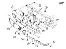COOLING SYSTEM-GRILLE-OIL SYSTEM Buick Century 1989-1989 A GRILLE/RADIATOR