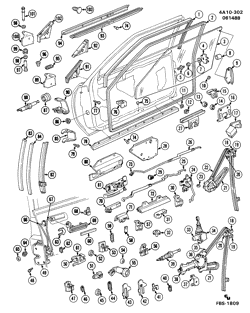 PARE-BRISE - ESSUI-GLACE - RÉTROVISEURS - TABLEAU DE BOR - CONSOLE - PORTES Buick Century 1982-1986 A27 DOOR HARDWARE/FRONT