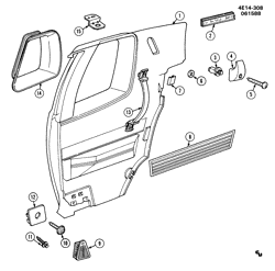 INTERIOR TRIM-FRONT SEAT TRIM-SEAT BELTS Buick Reatta 1989-1989 E57 TRIM/CENTER PILLAR & QUARTER