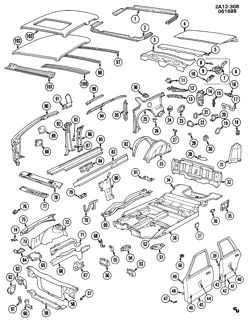 BODY MOLDINGS-SHEET METAL-REAR COMPARTMENT HARDWARE-ROOF HARDWARE Pontiac 6000 1982-1988 A19 SHEET METAL/BODY