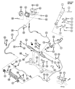 SUSPENSION AVANT-VOLANT Buick Reatta 1987-1989 E STEERING SYSTEM & RELATED PARTS
