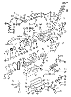 6-ЦИЛИНДРОВЫЙ ДВИГАТЕЛЬ Pontiac 6000 1988-1991 A ENGINE ASM-3.1L V6 PART 1 (LH0/3.1T)