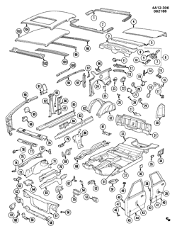 BODY MOLDINGS-SHEET METAL-REAR COMPARTMENT HARDWARE-ROOF HARDWARE Buick Century 1982-1988 A19 SHEET METAL/BODY