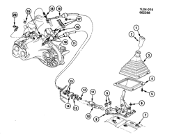 BRAKES Chevrolet Corsica 1989-1990 L SHIFT CONTROLS/MANUAL TRANSMISSION 5 SPEED (MG2)