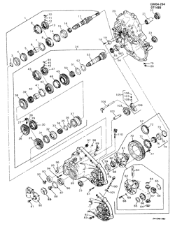 4-СКОРОСТНАЯ МЕХАНИЧЕСКАЯ КОРОБКА ПЕРЕДАЧ Chevrolet Cavalier 1987-1989 J 5-SPEED MANUAL TRANSAXLE PART 2 (MG2)(MUNCIE-282)