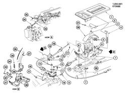 BRAKES Chevrolet Cavalier 1985-1991 JC SHIFT CONTROL/AUTOMATIC TRANSMISSION FLOOR