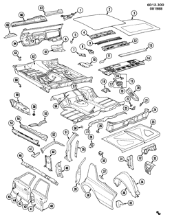 BODY MOLDINGS-SHEET METAL-REAR COMPARTMENT HARDWARE-ROOF HARDWARE Cadillac Brougham 1985-1987 D69 SHEET METAL/BODY
