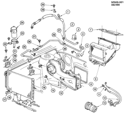 BODY MOUNTING-AIR CONDITIONING-AUDIO/ENTERTAINMENT Buick Somerset 1985-1986 N A/C REFRIGERATION SYSTEM (L68/2.5U)(LN7/3.0L)