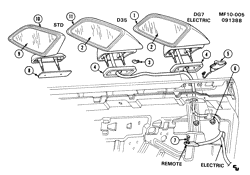 PARE-BRISE - ESSUI-GLACE - RÉTROVISEURS - TABLEAU DE BOR - CONSOLE - PORTES Chevrolet Camaro 1982-1990 F MIRROR/REAR VIEW-EXTERIOR