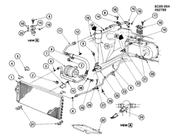 BODY MOUNTING-AIR CONDITIONING-AUDIO/ENTERTAINMENT Cadillac Funeral Coach 1985-1987 C A/C REFRIGERATION SYSTEM-V8 4.1L (4.1-8)(LT8)